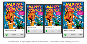 Marvel Comics #1 digitally reproduced as a Licensed Collectible on VeVe, showing Edition #’s