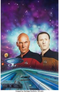 Picard and Data from STNG by Star Trek Artist Keith Birdsong