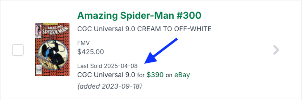 Latest Sold Info Example