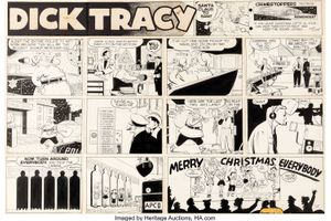 Dick Tracy Comic from Christmas day 1955 for Christmas Memory Lane Sunday Comic Strip Classics by Patrick Bain