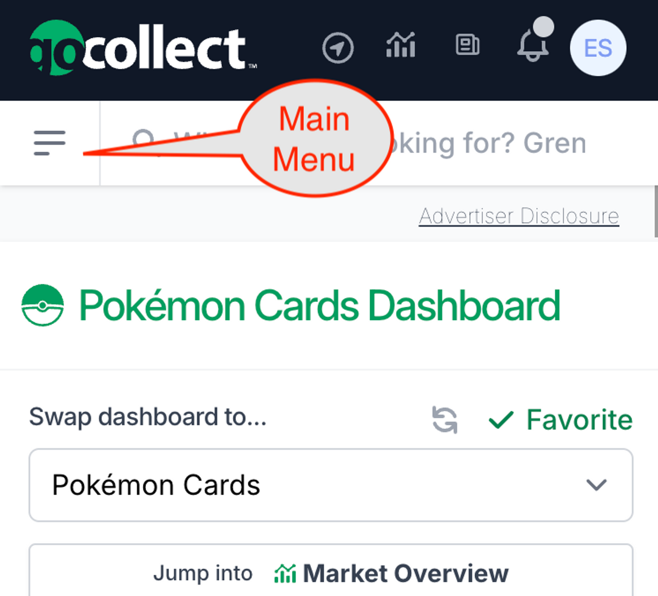 Main Menu Placement on Mobile (Closed)