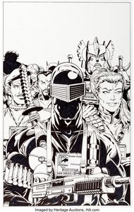 G.I. Joe Real American Hero 180 original cover art by Herb Trimpe imaged by Heritage Auctions, HA.com