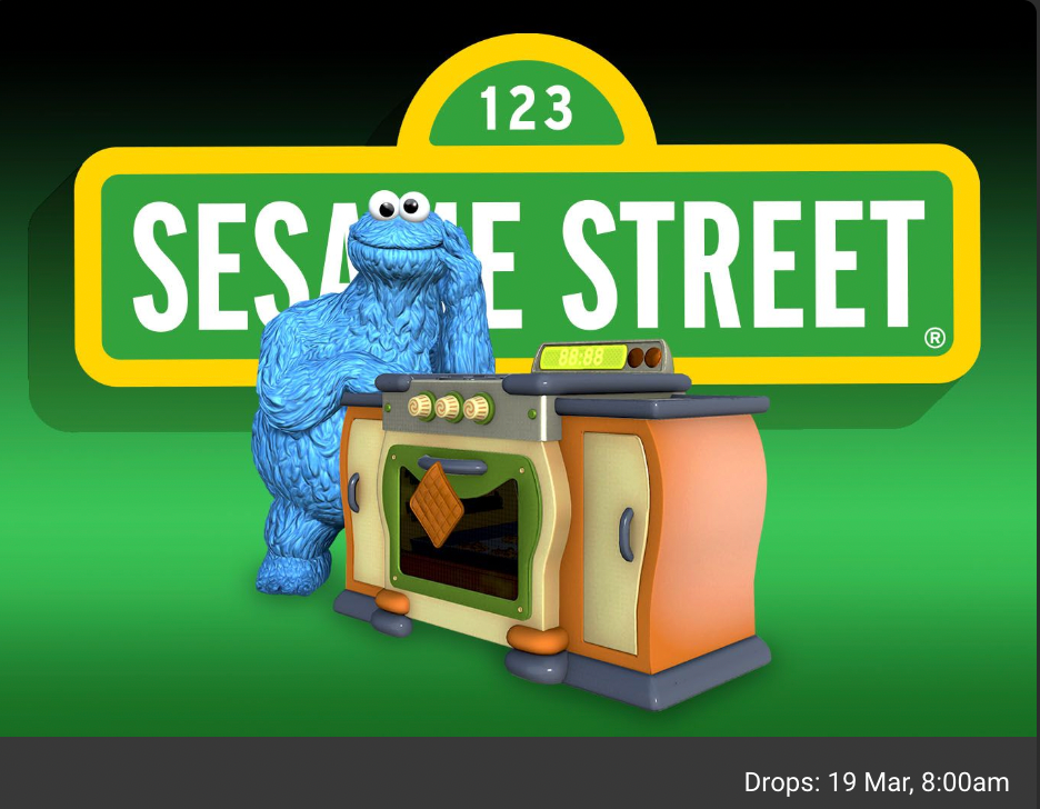 VeVe Sesame Street Cookie Monster Drop