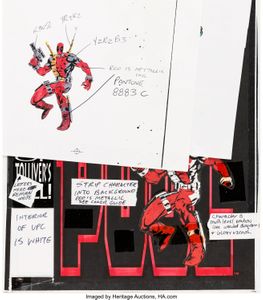Color Guide for Anatomy of Deadpool Original Art